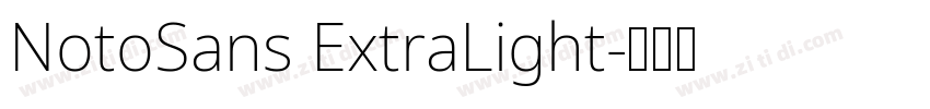NotoSans ExtraLight字体转换